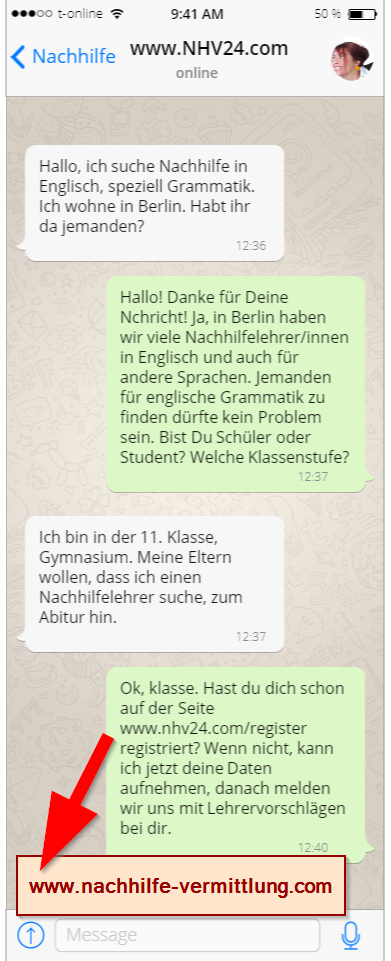 Seniorenjob Whatsapp Chat Beispiel WuchatBsp